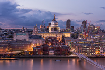 Картинка st +paul`s+cathedral города лондон+ великобритания панорама собор