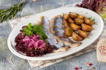 Картинка еда рыба +морепродукты +суши +роллы закуска селедка картофель