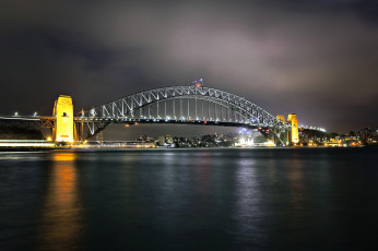 обоя sydney harbour bridge, города, сидней , австралия, гавань, мост