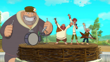 Картинка мультфильмы иван+царевич+и+серый+волк+3 люди великан мужчина эмоции барабан гитара