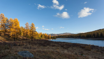 Картинка природа пейзажи алтай киделю озеро осень