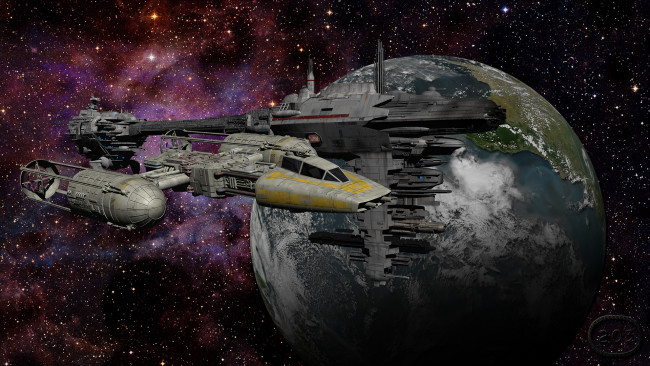 Обои картинки фото 3д графика, космические корабли,  звездолеты , spaceships,  starships, полет, вселенная, космический, корабль, галактика