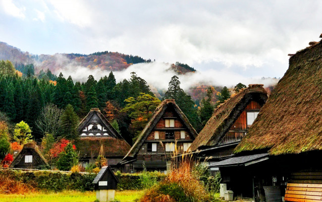 Обои картинки фото города, - здания,  дома, shirakawa, japan
