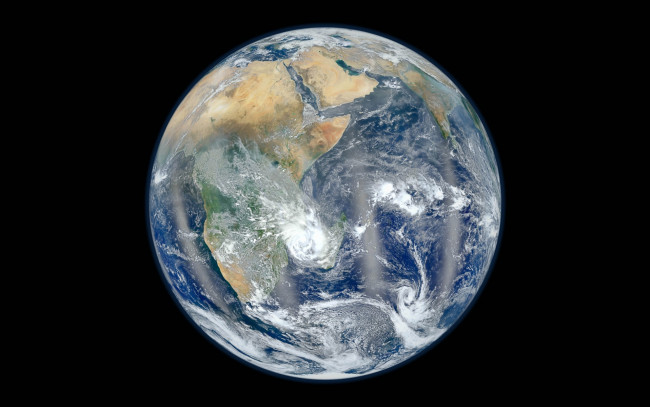 Обои картинки фото космос, земля, африка, планета, облака
