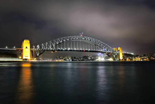 Обои картинки фото sydney harbour bridge, города, сидней , австралия, гавань, мост