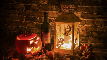 Картинка праздничные хэллоуин фонарь вино