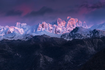Картинка природа горы снег пейзаж