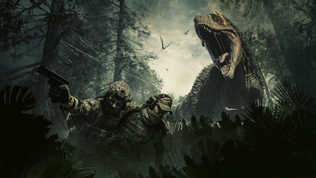 Обои картинки фото jurassic hunt ,  2021 , кино фильмы, -unknown , другое, фантастика, триллер, юрская, охота, боевик