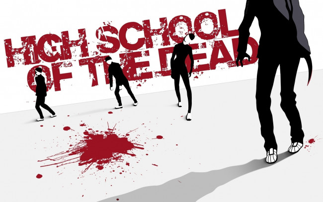 Обои картинки фото аниме, highschool of the dead, зомби, мертвецы