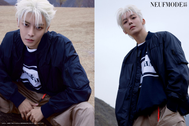 Обои картинки фото мужчины, hou ming hao, актер, куртка, блондин