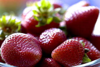 Картинка еда клубника земляника ягоды красный макро