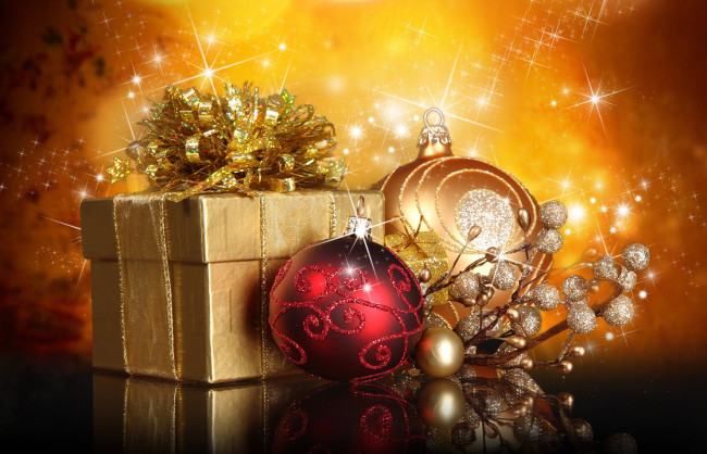 Обои картинки фото праздничные, подарки, коробочки, бант, шарики, подарок, коробка