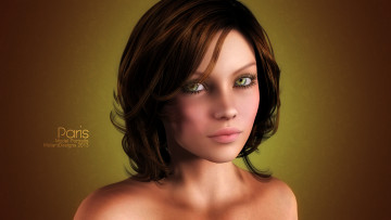 Картинка 3д+графика portraits+портрет девушка глаза