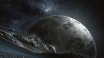 Картинка 3д+графика атмосфера настроение+ atmosphere+ +mood+ планеты поверхность галактика вселенная звезды