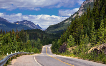 Картинка природа дороги шоссе лес горы