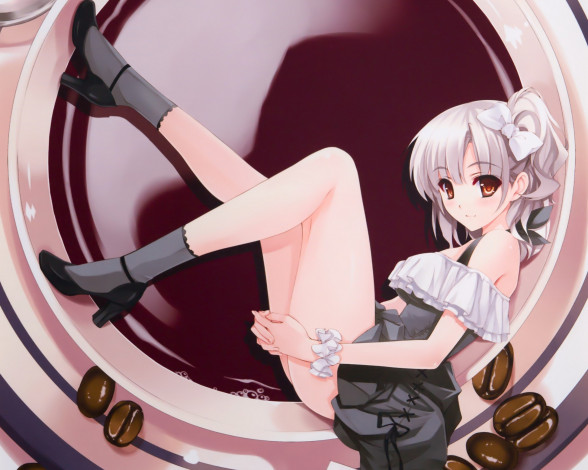 Обои картинки фото аниме, unknown,  другое, девушка, арт, misaki, kurehito, ноги