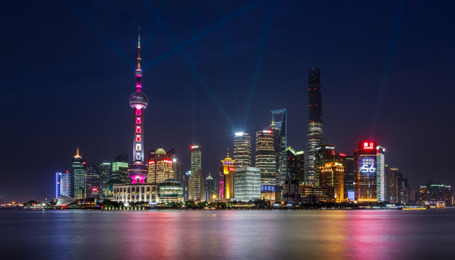 Обои картинки фото shanghai,  china, города, шанхай , китай, башня, небоскребы, река