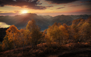 Картинка природа восходы закаты осень закат