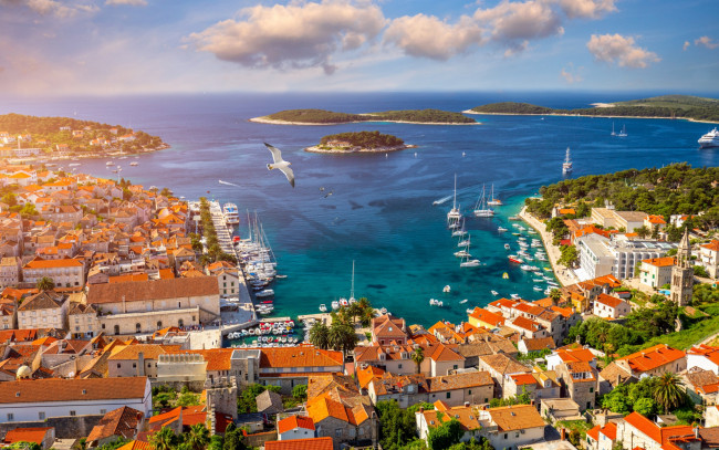 Обои картинки фото hvar, croatia, города, - панорамы