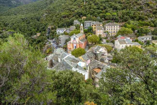 Обои картинки фото village of nonza, corsica, города, - панорамы, village, of, nonza