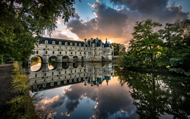 Обои картинки фото города, замок шенонсо , франция, chateau, de, chenonceau, france