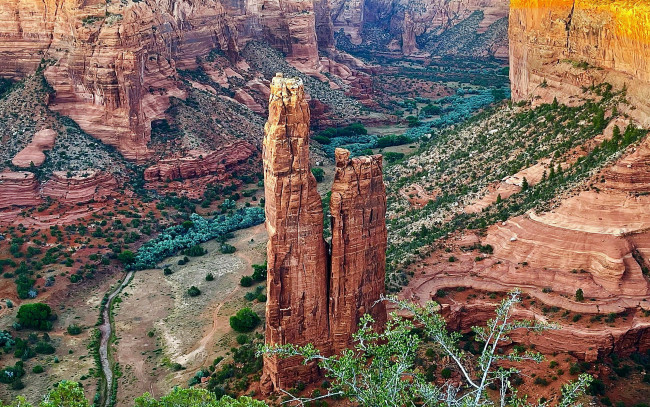 Обои картинки фото spider rock, arizona, природа, горы, spider, rock