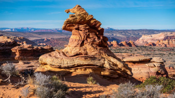 Картинка witch`s+hat +south+coyote+buttes vermillion+cliffs+national+monument arizona природа горы witch's hat south coyote buttes vermillion cliffs national monument