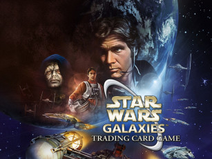 обоя star, wars, galaxies, trading, card, game, squadrons, over, corellia, видео, игры