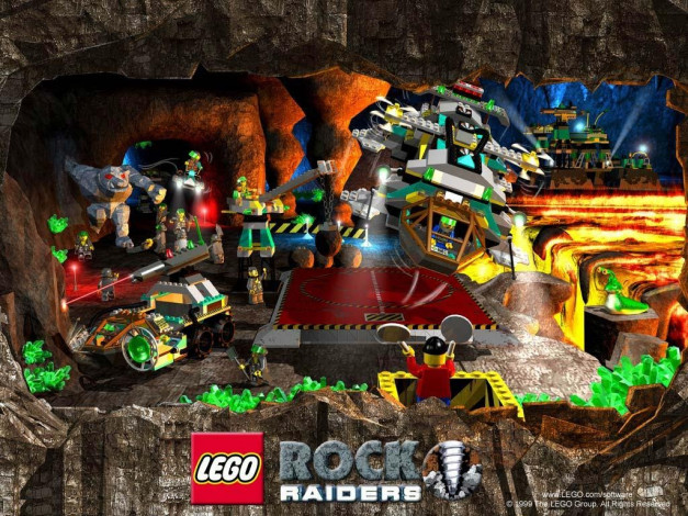 Обои картинки фото lego, rock, raiders, видео, игры