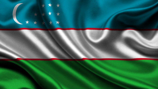 Обои картинки фото разное, флаги, гербы, satin, uzbekistan, flag