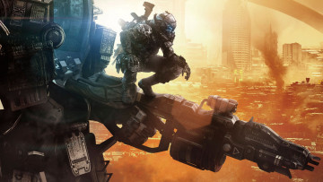 Картинка видео+игры titanfall робот солдат