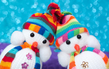 Картинка праздничные снеговики игрушки