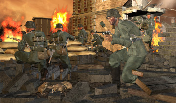 Картинка 3д+графика армия+ military солдаты оружие бой крисы