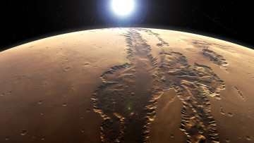 Картинка mars космос марс пейзаж вид грунт ландшафт пространство планета поверхность