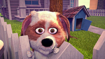 Картинка мультфильмы ozzy взгляд будка собака