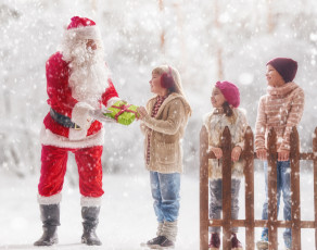 Картинка праздничные дед+мороз +санта+клаус дед мороз девочки