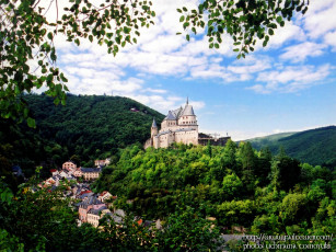 обоя luxembourg, vianden, chateau, de, burg, города, дворцы, замки, крепости