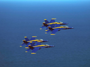 обоя blue, angels, in, formation, авиация, боевые, самолёты