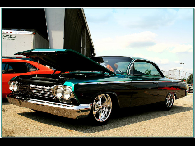 Обои картинки фото 1962, custom, impala, автомобили, выставки, уличные, фото