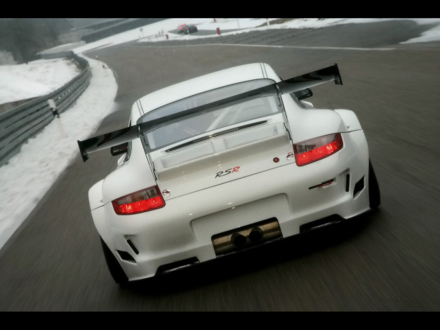 Обои картинки фото 2009, porsche, 911, gt3, rsr, автомобили