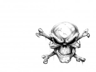 Картинка череп костями фэнтези нежить графика кости рисунок