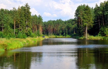 Картинка литва лаздияй августовский канал природа реки озера лес