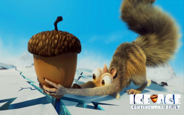 Картинка ice age continental drift мультфильмы ледниковый период орех белка