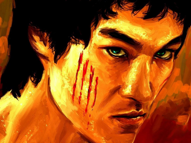 Обои картинки фото рисованные, люди, bruce, lee