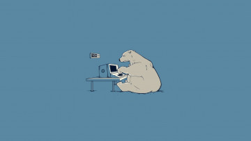 Картинка рисованные минимализм медведь