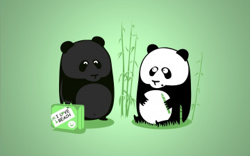 Картинка рисованные минимализм панда загар отпуск