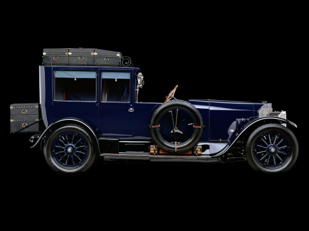 Обои картинки фото автомобили, классика, синий, 1917, car, fronttown, open, 28-60, hp, mercedes