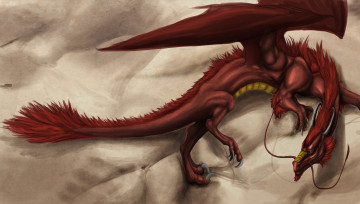 Картинка рисованное животные +сказочные +мифические дракон фон