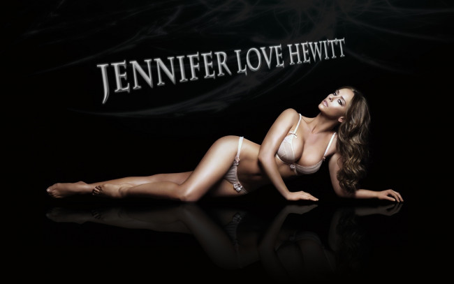 Обои картинки фото девушки, jennifer love hewitt, девушка, чорный, фон