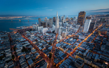 Картинка города -+панорамы панорама высота мегаполис калифорния небоскребы usa